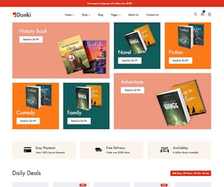 Dunki - Book Store Shopify Theme by exstore