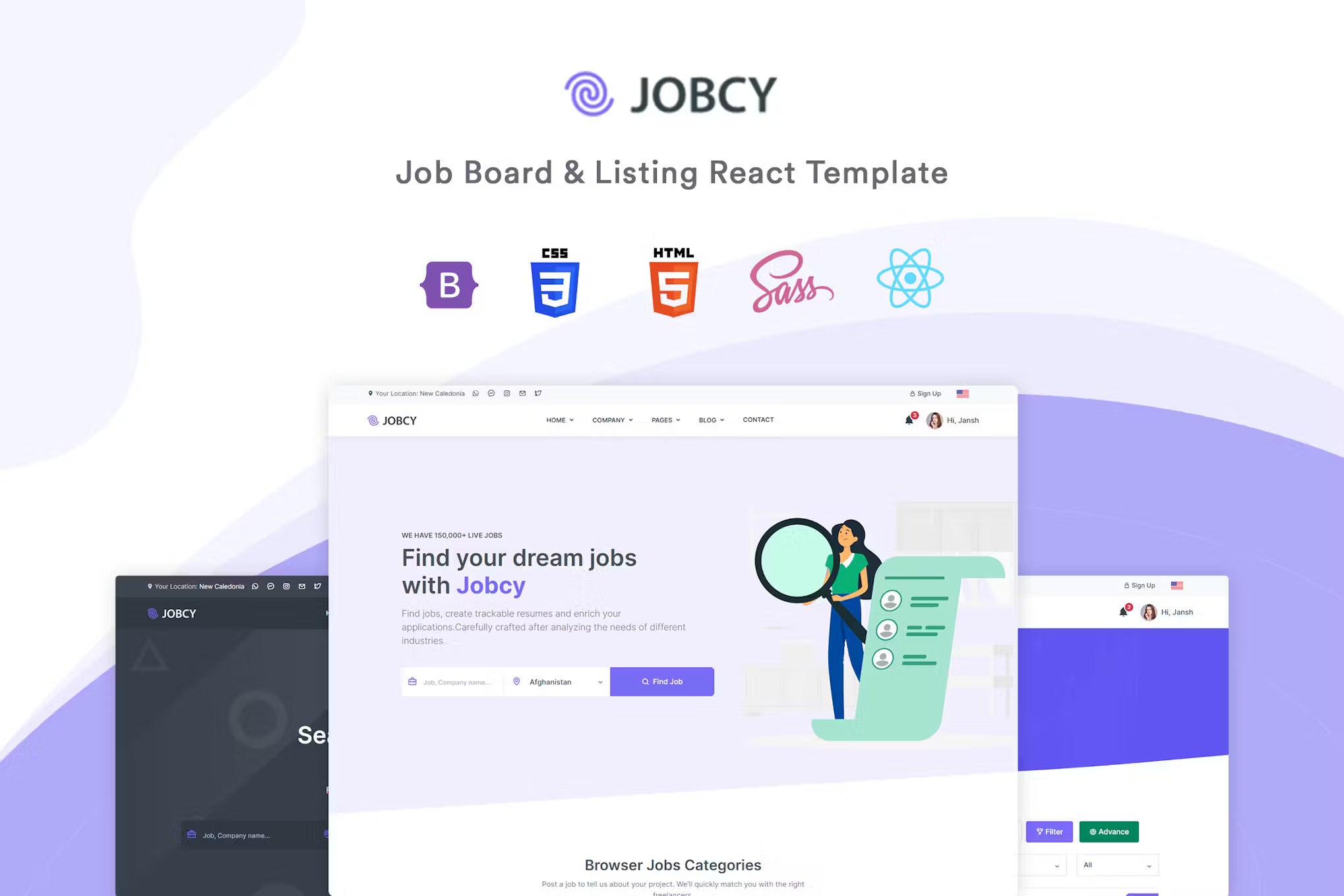 Jobcy - Job Board & Listing React Template
